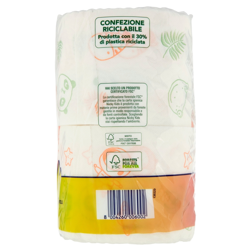 Nicky Kids Carta Igienica 6 pz